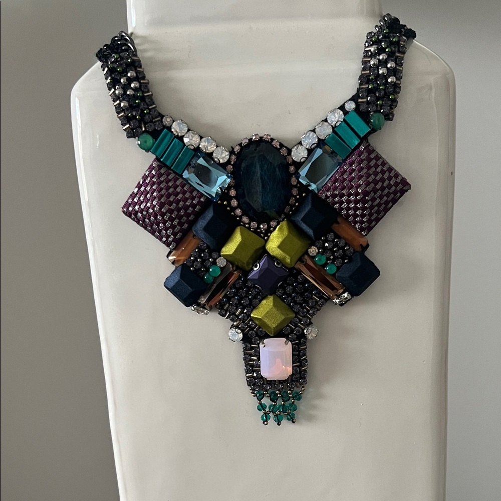 Chic Multicolor Geometric Necklace